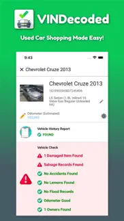 vin check report for used cars iphone screenshot 1