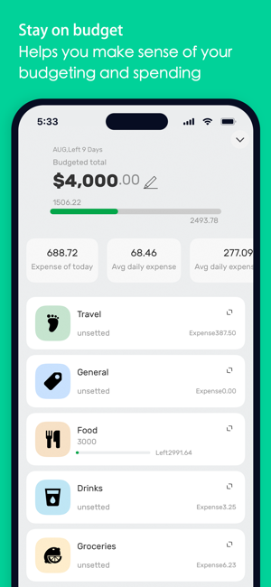 ‎DailyBill - Екранна снимка за проследяване на разходи