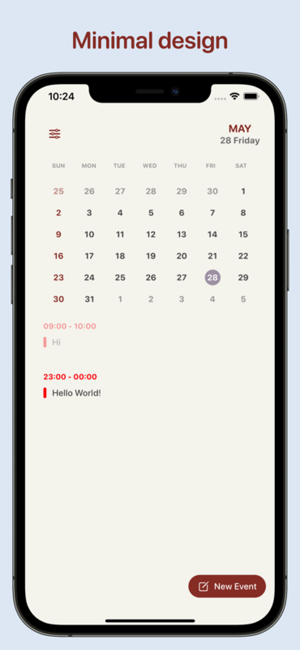 ‎Clendar - Minimal Calendar Screenshot