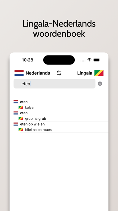 Lingala-Nederlands woordenboek Screenshot