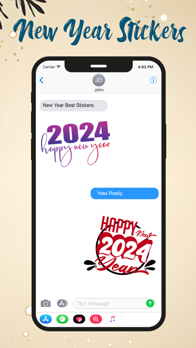 Screenshot #2 pour Happy New Year Sticker Emoji
