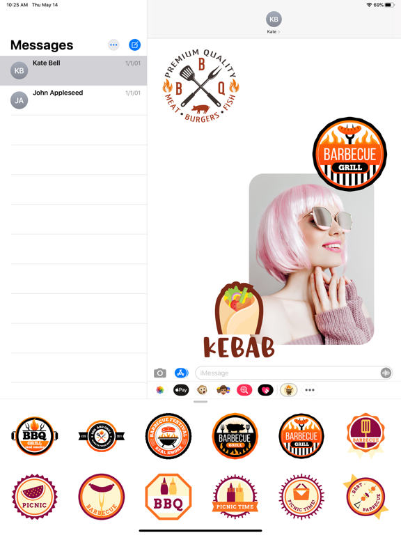 Screenshot #5 pour Barbeque BBQ Grill Stickers