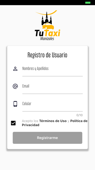 Tu Taxi Manizales Usuario Screenshot