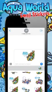 aqua world emoji stickers iphone screenshot 2