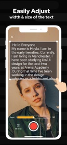 Teleprompter for video, script screenshot #2 for iPhone