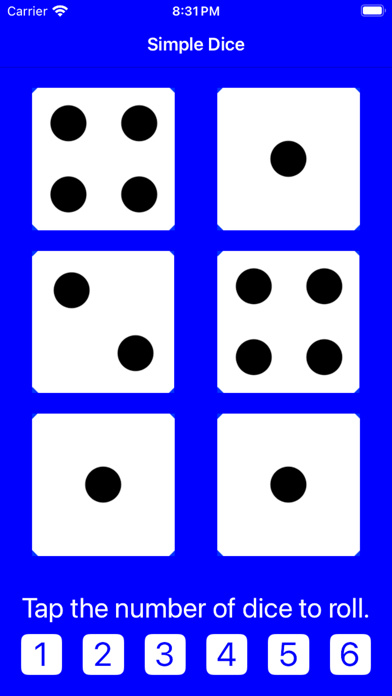 Screenshot #3 pour Simple Dice: Roll 1-6 Dice!