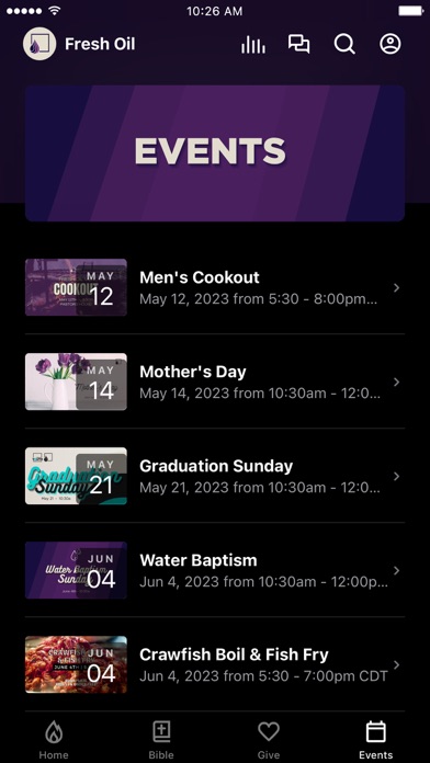 Fresh Oil Worship Center Screenshot