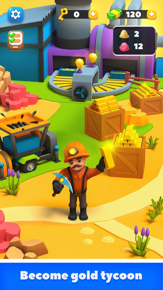 #1. Gold Rush: Idle Simulator (iOS) De: Aliaksandr Prakarym