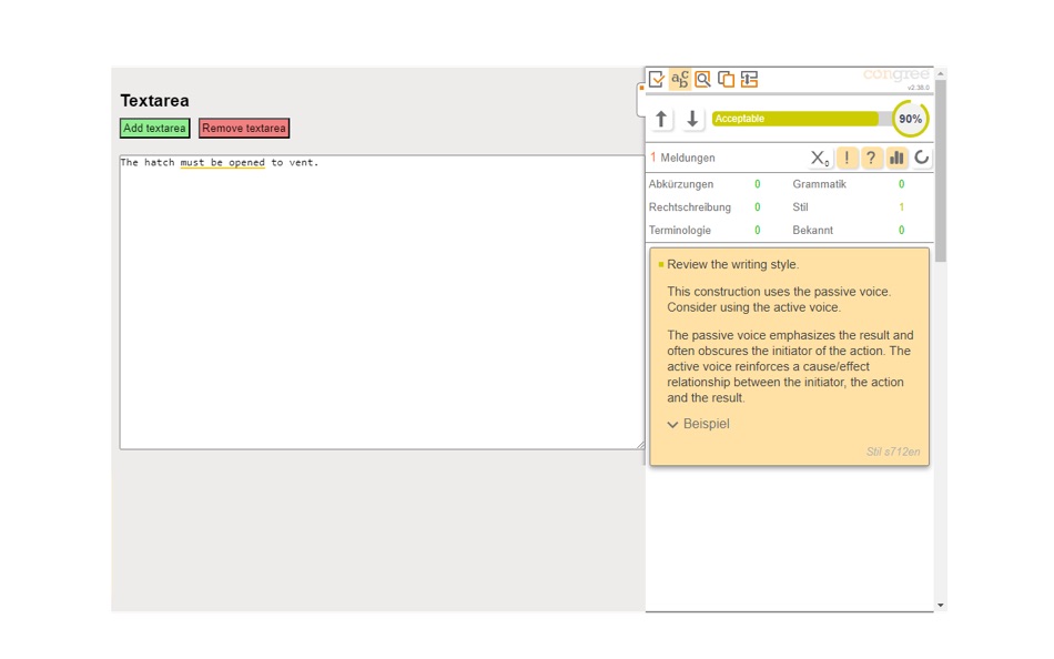 Congree Web Interface (macOS) 由: Congree Language Technologies GmbH