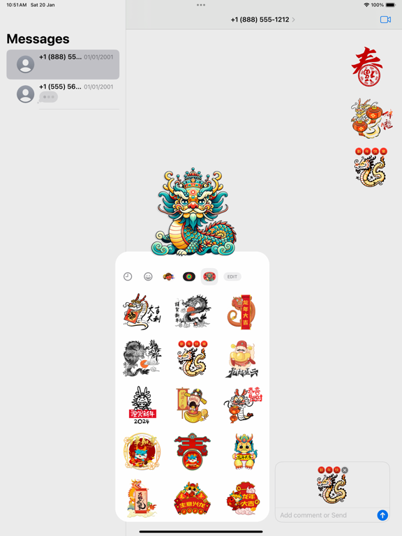 Screenshot #4 pour Chinese New Year 2024 龍年新年貼圖