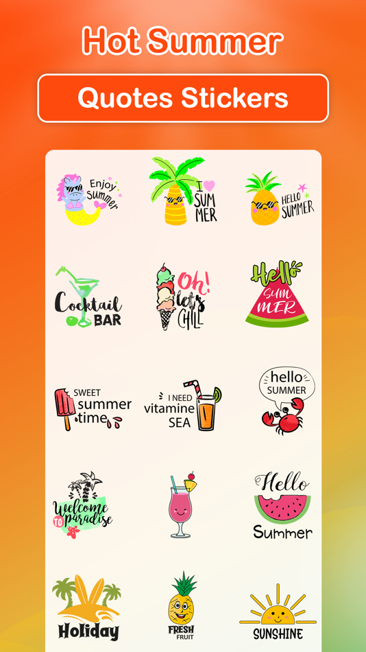 Hot Summer Quote Stickers - 1.2 - (iOS)