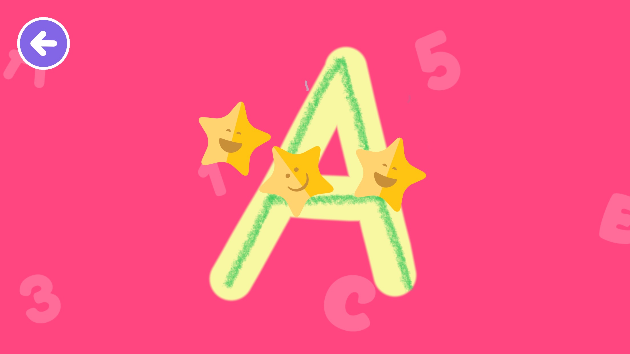 Screenshot do app ABC Alphabet Letters Tracing