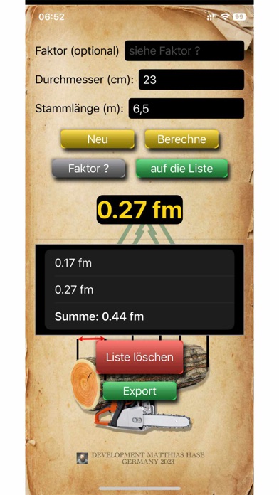 Screenshot #2 pour Festmeter Michel