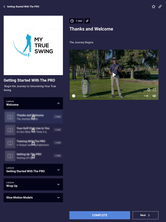 My True Swing iPad screenshot 3 - Sports app