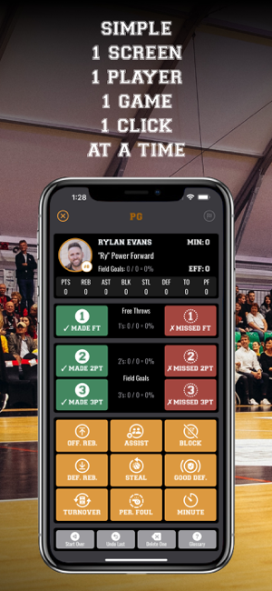 Captura de pantalla de Basketball Simple Stats Keeper