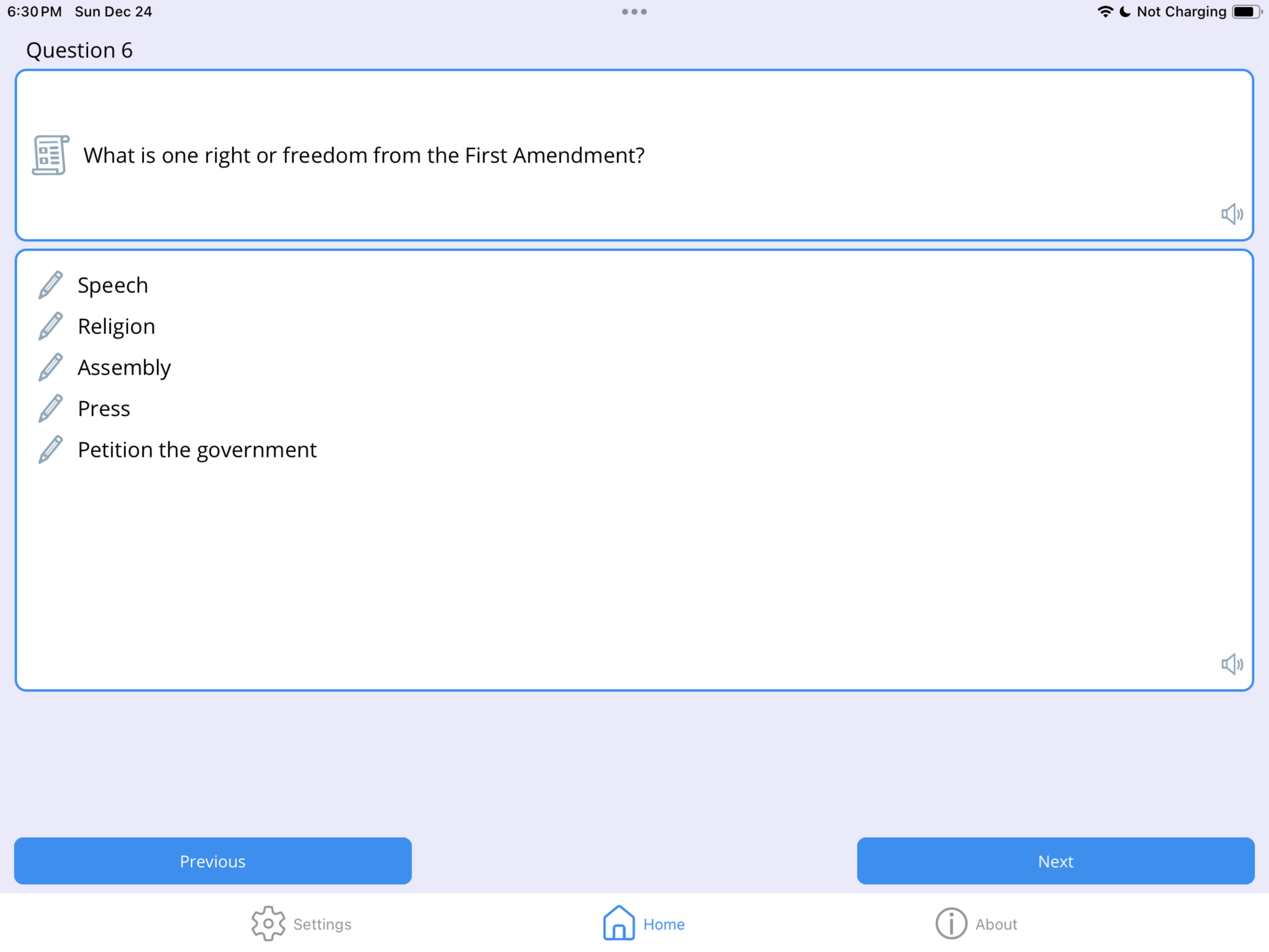 U.S. Citizenship Test '24