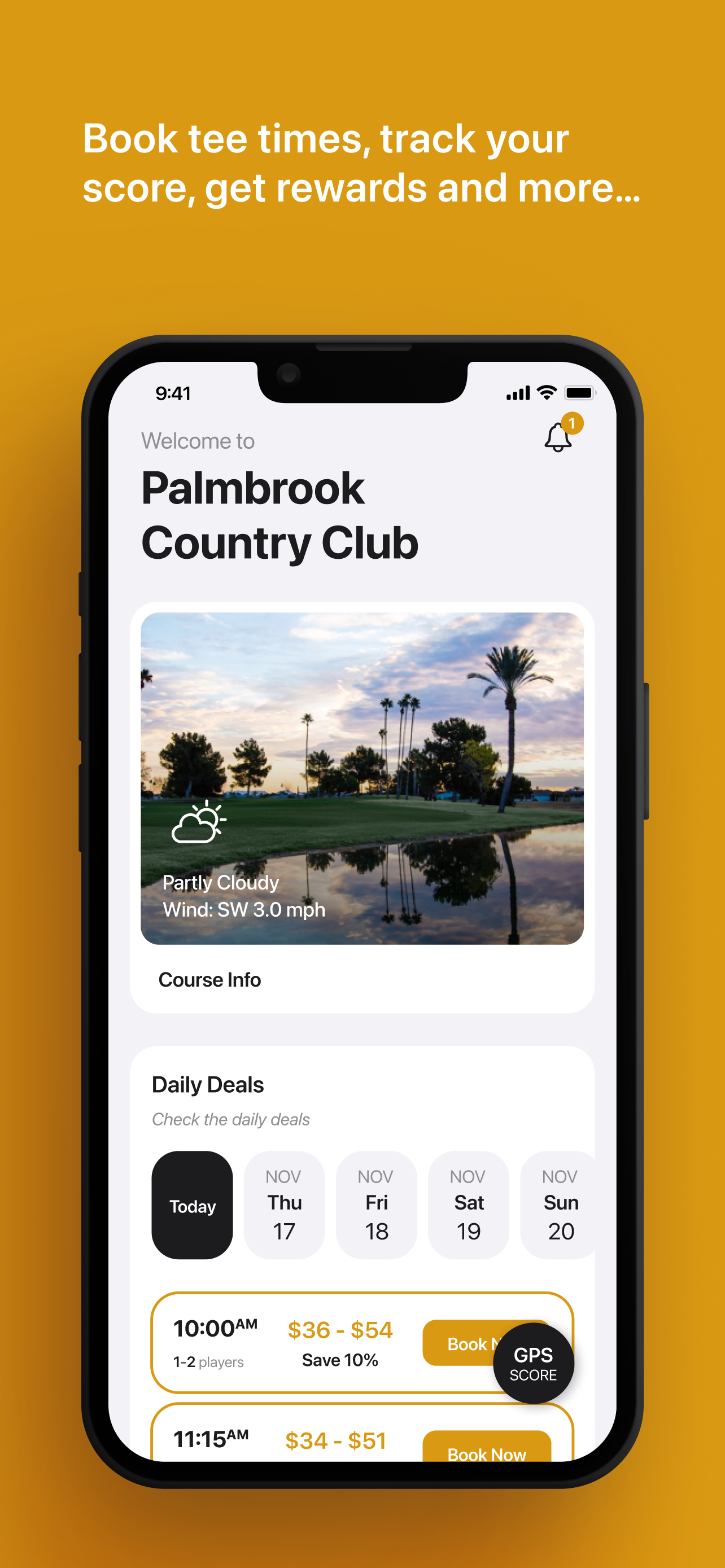Palmbrook Golf Tee Times
