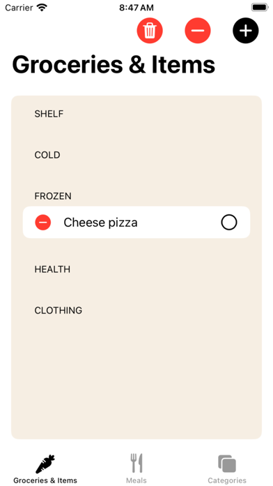 BasicList: Groceries & Meals Screenshot