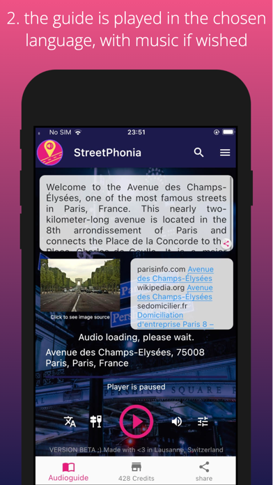 StreetPhonia AudioGuide Screenshot