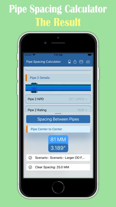 Pipe Spacing Calculator Screenshot