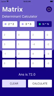 matrix determinant calculator iphone screenshot 2