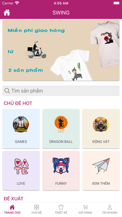 SWING - Thiết Kế Áo Thun Screenshot