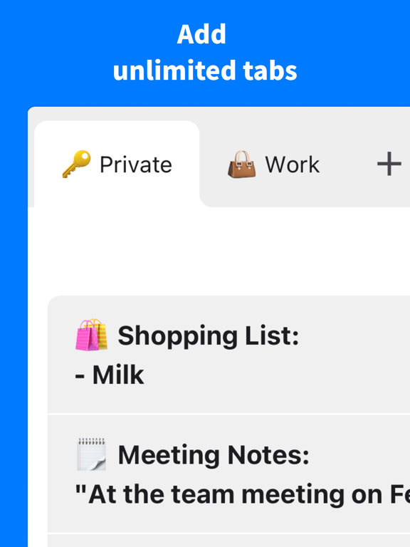 Simple Notes - Take notes iPad screenshot 5 - Productivity app