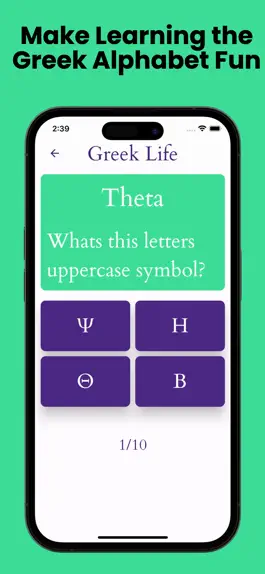 Game screenshot Greek Life: Greek Letter Game apk