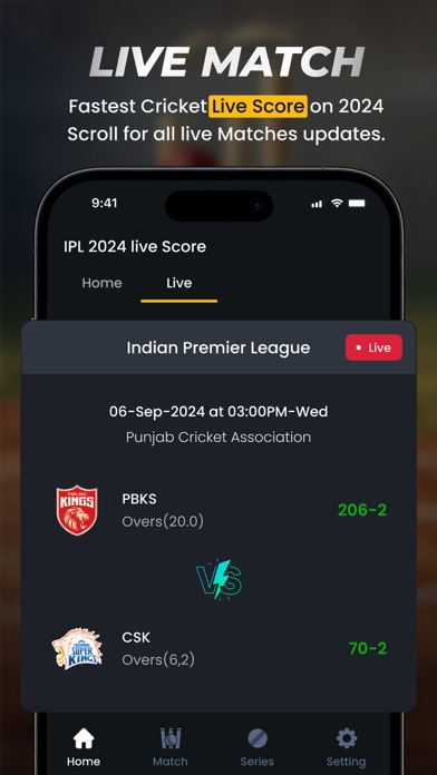 Live Score - Cricket Live Line Screenshot