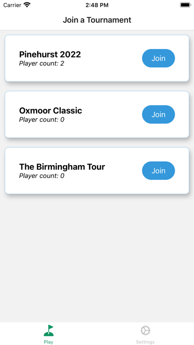 Leaderboard Golf App Screenshot
