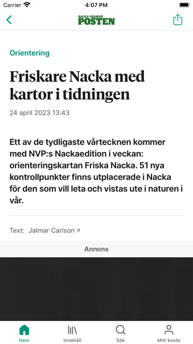 NVP Nyhetsapp Screenshot