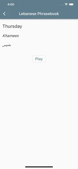 Game screenshot Lebanese Phrasebook hack