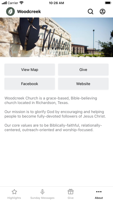 Woodcreek Church Screenshot