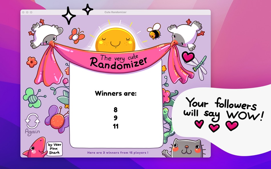 #2. Cute Randomizer (macOS) 由: Hanna Peraroslaya