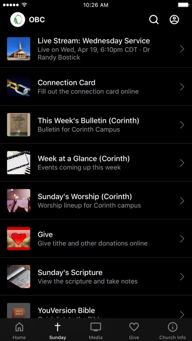 Oakland Baptist Church (OBC) Screenshot