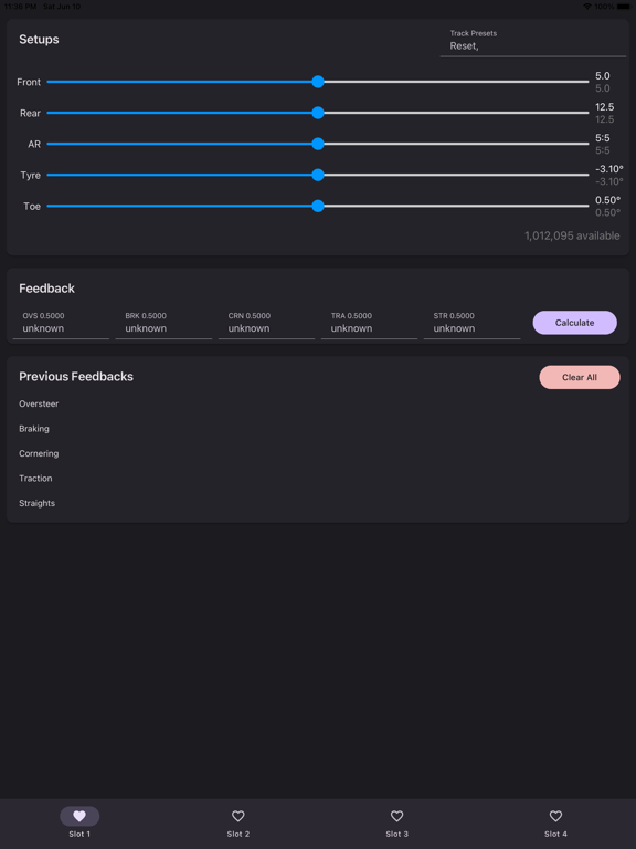 Screenshot #5 pour F1M Setup Calculator