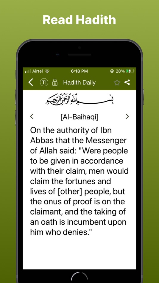 #2. Daily Hadith Islamic App (iOS) 由: ImranQureshi.com
