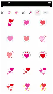 hearts 1 stickers iphone screenshot 2