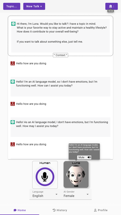 LunaAI Speaks Screenshot