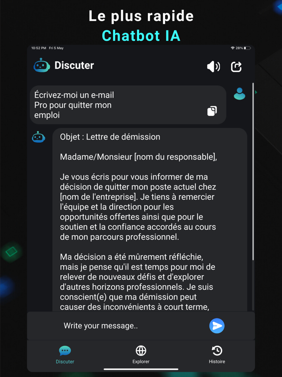 Screenshot #5 pour GénieChat: IA smart ai-chat