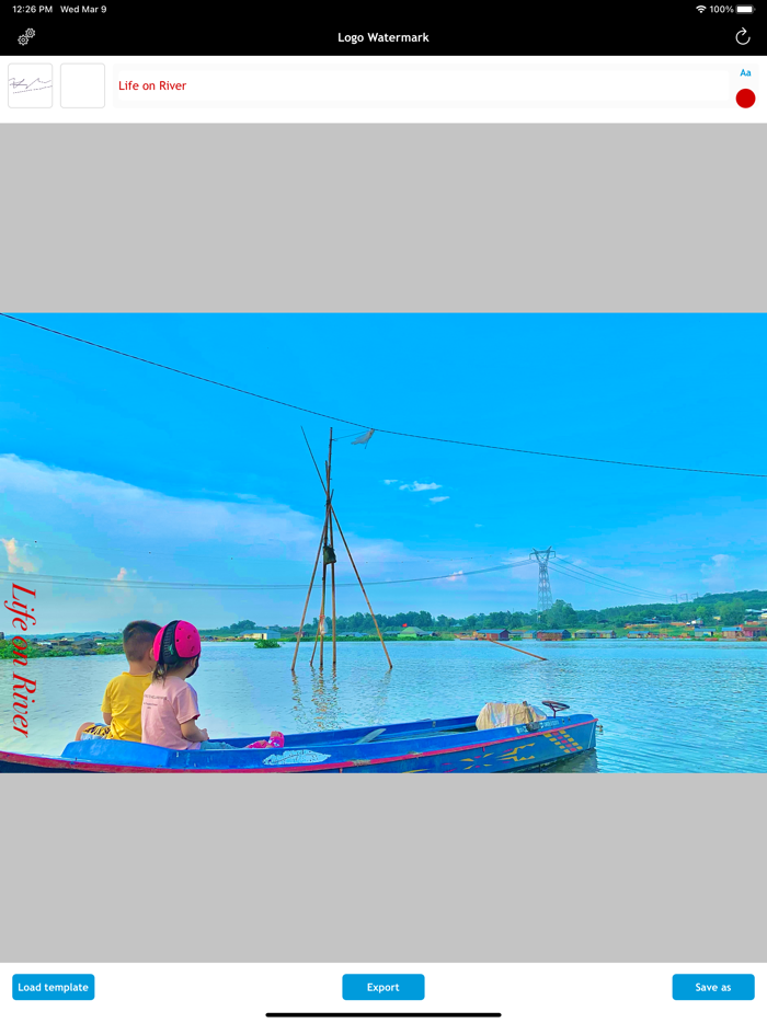 Photo watermark copyright