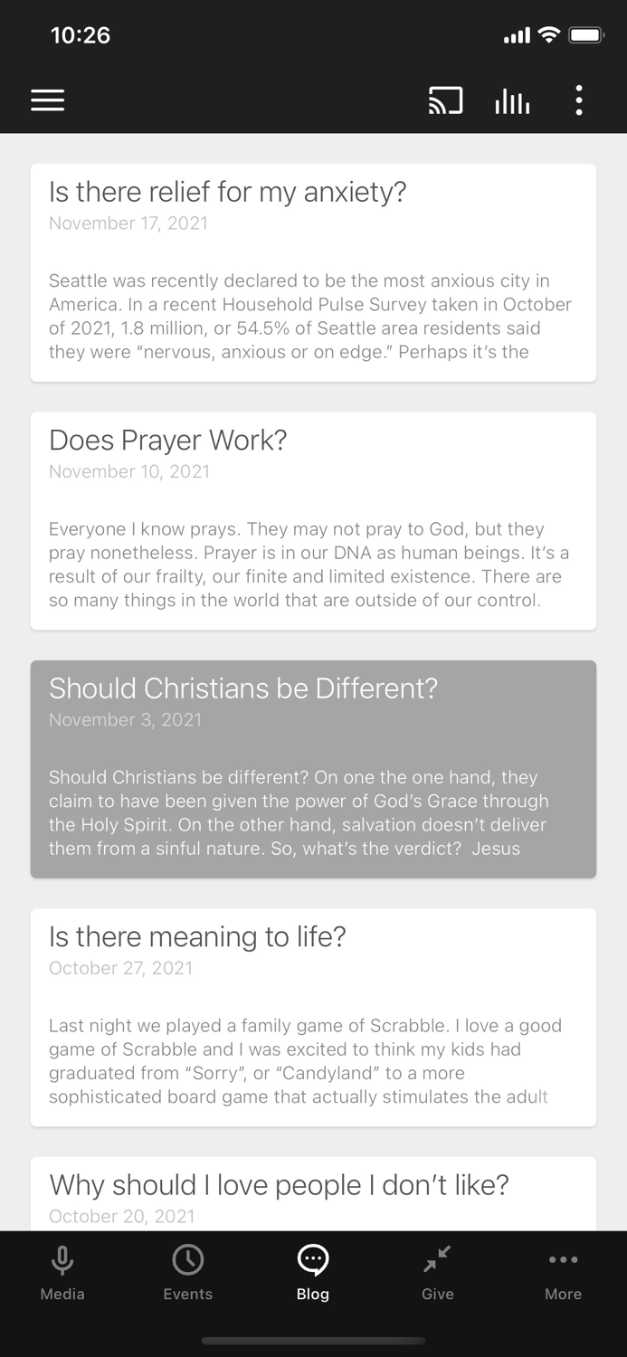 Mobile app for Westside Church