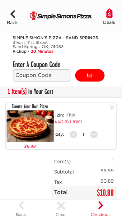 Simple Simon's Pizza® Screenshot