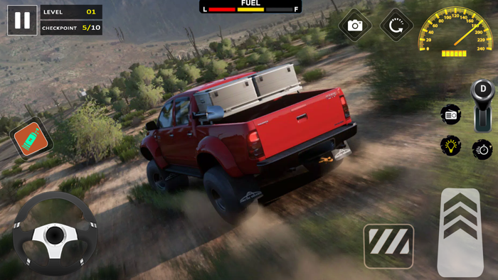 Offroad Jeep car driving race
