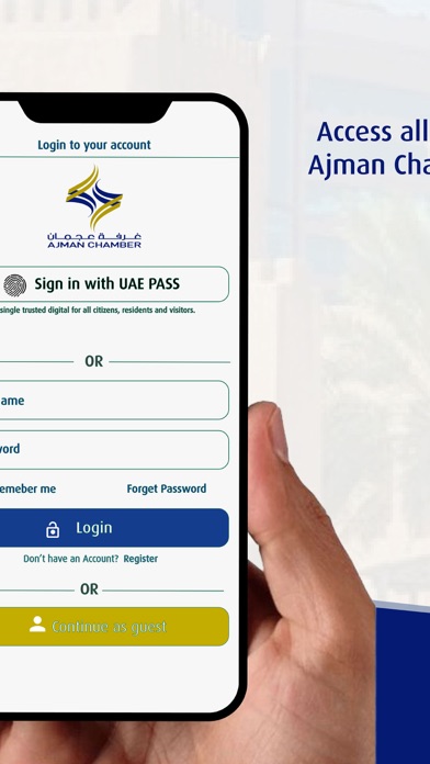 Ajman Chamber of Commerce Screenshot