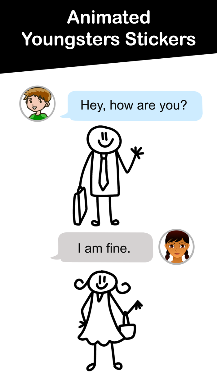 Animated Youngsters Stickers