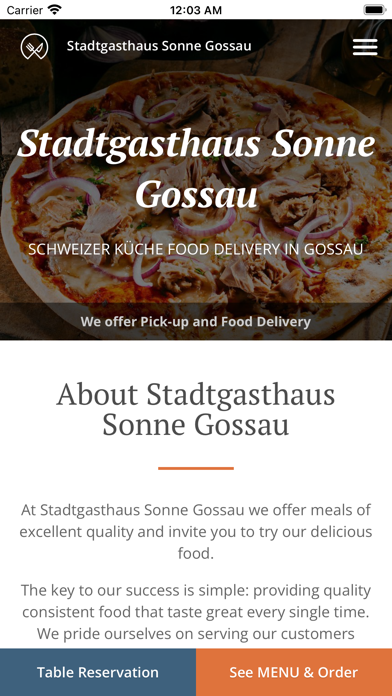 Stadtgasthaus Sonne Gossau Screenshot