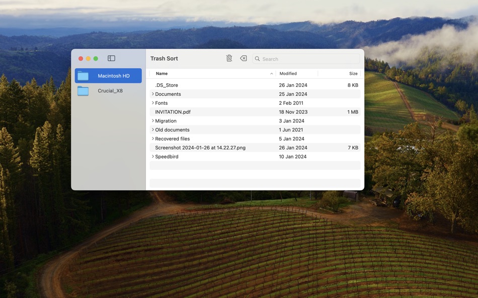 #1. Trash Sort (macOS) โดย: Pavel Epifanov