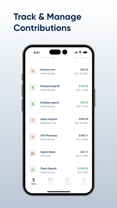 Health Wallet Benefits Screenshot