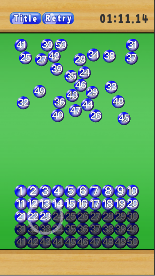 #5. Line up numbers (iOS) Podle: minoru yamazaki